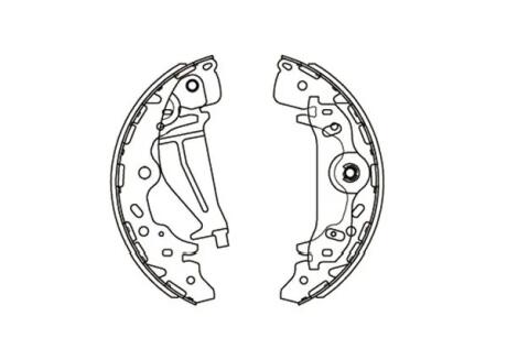 PARTS HYUNDAI Колодки барабанные задн.H-1,Kia Carnival 99- KAVO KBS-3405