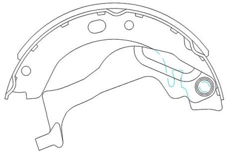 PARTS TOYOTA колодки ручного гальма Corolla 02- KAVO KBS-9909 (фото 1)