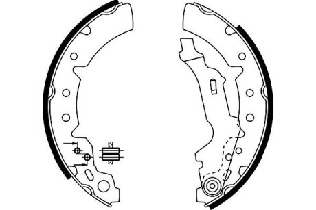 PARTS TOYOTA Гальмівні колодки барабанні Carina -97 KAVO KBS-9931