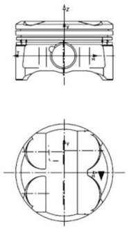 Поршень двигуна BMW 84,50 N42 N45 N46 KOLBENSCHMIDT 40086620 (фото 1)