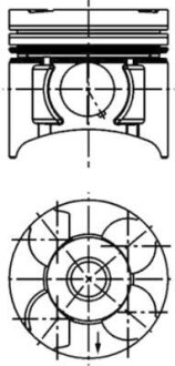 Поршень двигуна OPEL Z 17 DTH Ø79,5mm KOLBENSCHMIDT 40392620 (фото 1)