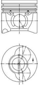 Поршень PEUGEOT 85,40 KOLBENSCHMIDT 40405610 (фото 1)