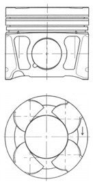 Поршень двигуна KOLBENSCHMIDT 41070620