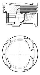 Поршень KOLBENSCHMIDT 41108600 (фото 1)