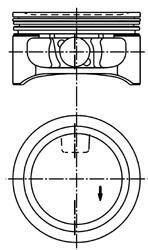 Поршень, комплект OPEL Vectra B,C,Astra G 2,2 00- KOLBENSCHMIDT 94912610