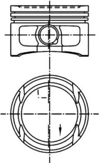 Поршень, комплект VW 1,4i 16V 97- KOLBENSCHMIDT 99562620 (фото 1)