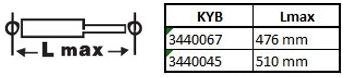 Амортизатор підвіски KYB 3440067