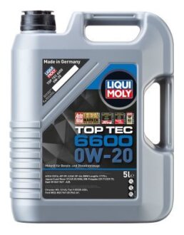 Моторна олива Top Tec 6600 0W-20, 5л LIQUI MOLY 21411