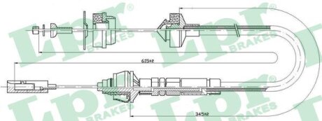 Трос зчеплення LPR C0025C