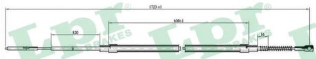 Трос ручного гальма LPR C0072B