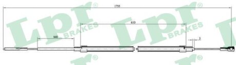 Трос ручного гальма LPR C0073B