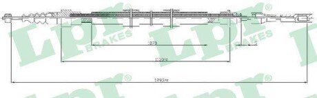 Трос ручного гальма LPR C0258B