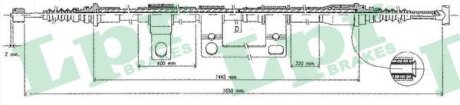 Трос ручного гальма LPR C0395B
