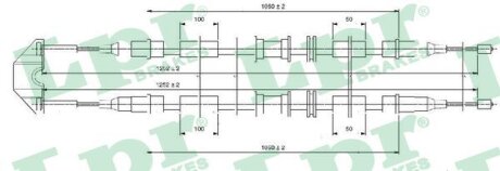 Трос ручного гальма LPR C0542B