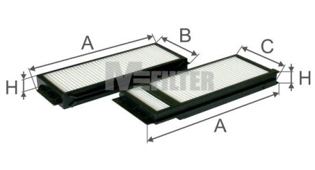 Фільтр салона M-FILTER K90092