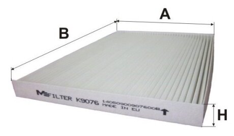 Фільтр салону M-FILTER K9076 (фото 1)