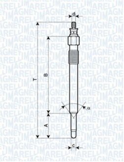 Свічка розжарювання LAND ROVER DEFENDER,DISCOVERY,RANGE ROVER I,II [] MAGNETI MARELLI 062900020304