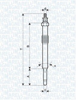 Свічка розжарювання MAGNETI MARELLI 062900049304