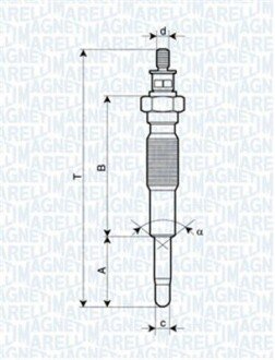 Свічка розжарювання MAGNETI MARELLI 062900063304