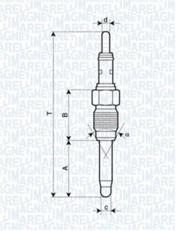 Свічка розжарювання MAGNETI MARELLI 062900084304