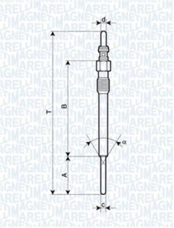 Свічка розжарювання MAGNETI MARELLI 062900090304