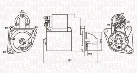 FIAT Стартер ALFA ROMEO, LANCIA MAGNETI MARELLI 063721053010