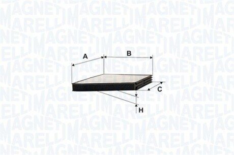 DB фільтр салону (вугілля) A/B Class,W176/246 12- MAGNETI MARELLI 350208065570