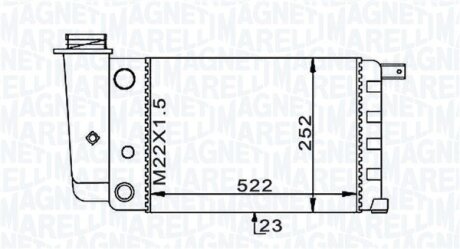 Радіатор FIAT PANDA FIRE/ LANCIA Y10 [] MAGNETI MARELLI 350213101000