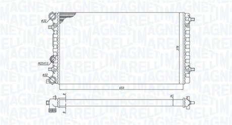 Радіатор двигуна VW NEW BEETLE MAGNETI MARELLI 350213105100