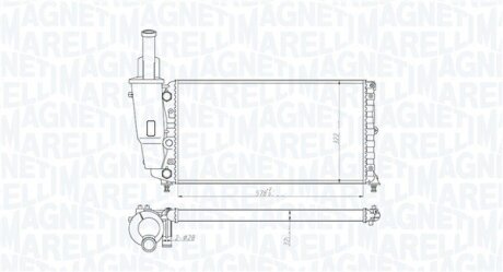 Радіатор FIAT PUNTO 55 1.1/60 1.2/75 1.2 MPI/85 1.2 16V 05/97 -/ [] MAGNETI MARELLI 350213114000