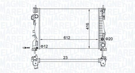 ALFA ROMEO Радіатор системи охолодження двигуна GIULIETTA 1.4 10- MAGNETI MARELLI 350213129700