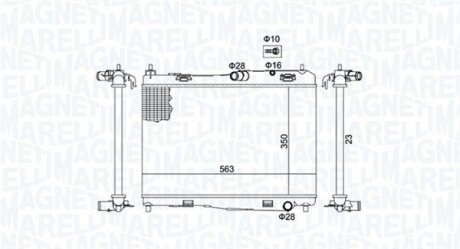 FORD радіатор охолодження B-Max,Fiesta VI 1.25/1.4 08- MAGNETI MARELLI 350213142100