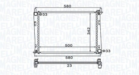 FORD Радиатор охлаждения Fiesta V,Fusion,Mazda 2 1.25/1.6 01- MAGNETI MARELLI 350213152600