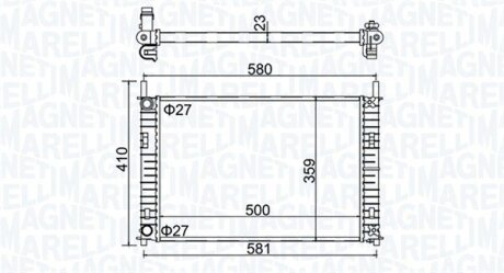 FORD Радиатор охлаждения Fiesta V,Fusion 1.25/1.6 01-,Mazda 2 MAGNETI MARELLI 350213152700