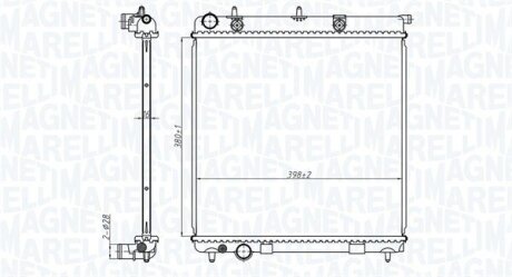 CITROEN Радиатор охлаждения C2/3/4,Peugeot 2008,207,208 1.0/1.6 MAGNETI MARELLI 350213173500