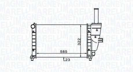 FIAT радіатор охолодження Punto 1.2 99- MAGNETI MARELLI 350213187100