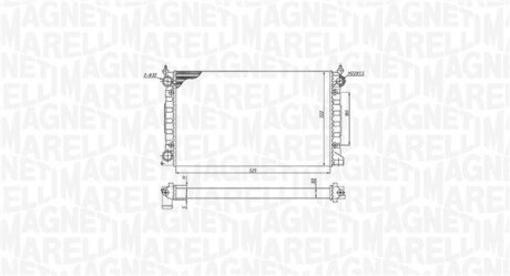 Радіатор двигуна VW PASSAT III (3A2/35I) 1,6 1,8 PASSAT VARIANT MAGNETI MARELLI 350213189600