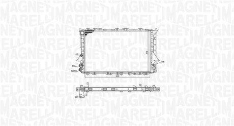 Радіатор охолодження Audi 100 91-94,A6 1.8/2.5TDI 94-97 мКПП MAGNETI MARELLI 350213189900