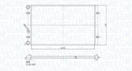 VW Радіатор охолодження GOLF IV 97- MAGNETI MARELLI 350213190800