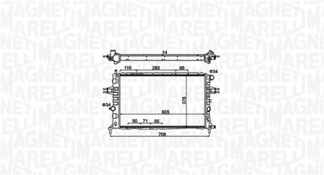 Радіатор OPEL ASTRA G -05 MAGNETI MARELLI 350213192300