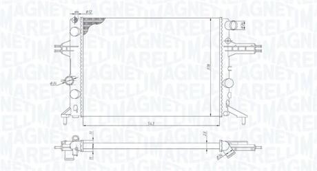 OPEL Радіатор сист. охолодження Astra G, Zafira 1.4/2.2 MAGNETI MARELLI 350213192400