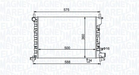 Радіатор FORD FIESTA IV 00- MAGNETI MARELLI 350213193300