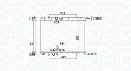 Радіатор CITROEN BERLINGO 02- MAGNETI MARELLI 350213193400