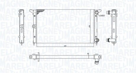 VW радіатор охолодження Seat Alhambra,Sharan, FORD Galaxy -06 MAGNETI MARELLI 350213194900