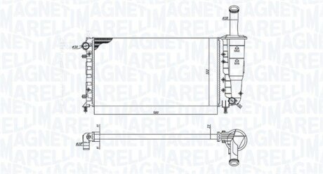 Радіатор FIAT PUNTO F.L.2003 1,2 8V/16V [] MAGNETI MARELLI 350213196000