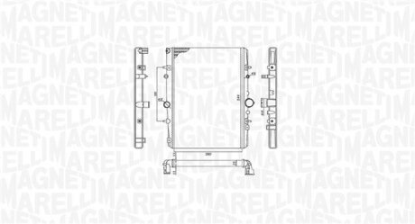 PEUGEOT Радиатор охлаждения 406/607 2.2 MAGNETI MARELLI 350213199400