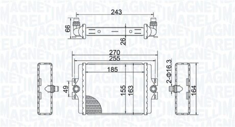 BMW Радіатор охолодження двиг. 3 (F30), 3 Gran Turismo (F34), 4 (F33, F83), 4 (F32, F82) MAGNETI MARELLI 350213202500