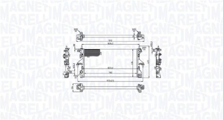 CITROEN Радіатор охолодження Jumper, Fiat Ducato, Peugeot Boxer 2.2/3.0HDI 06- MAGNETI MARELLI 350213215200