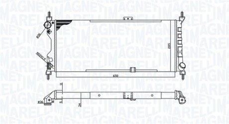 OPEL радіатор охолодження Combo,Corsa B 1.5/1.7D 94- MAGNETI MARELLI 350213588000