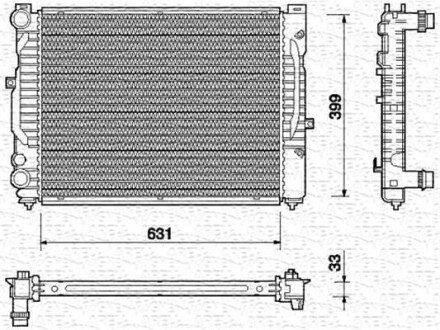 Радіатор AUDI A4 1.6-1.8 20V-1.9 DI/TDI [] MAGNETI MARELLI 350213712000 (фото 1)